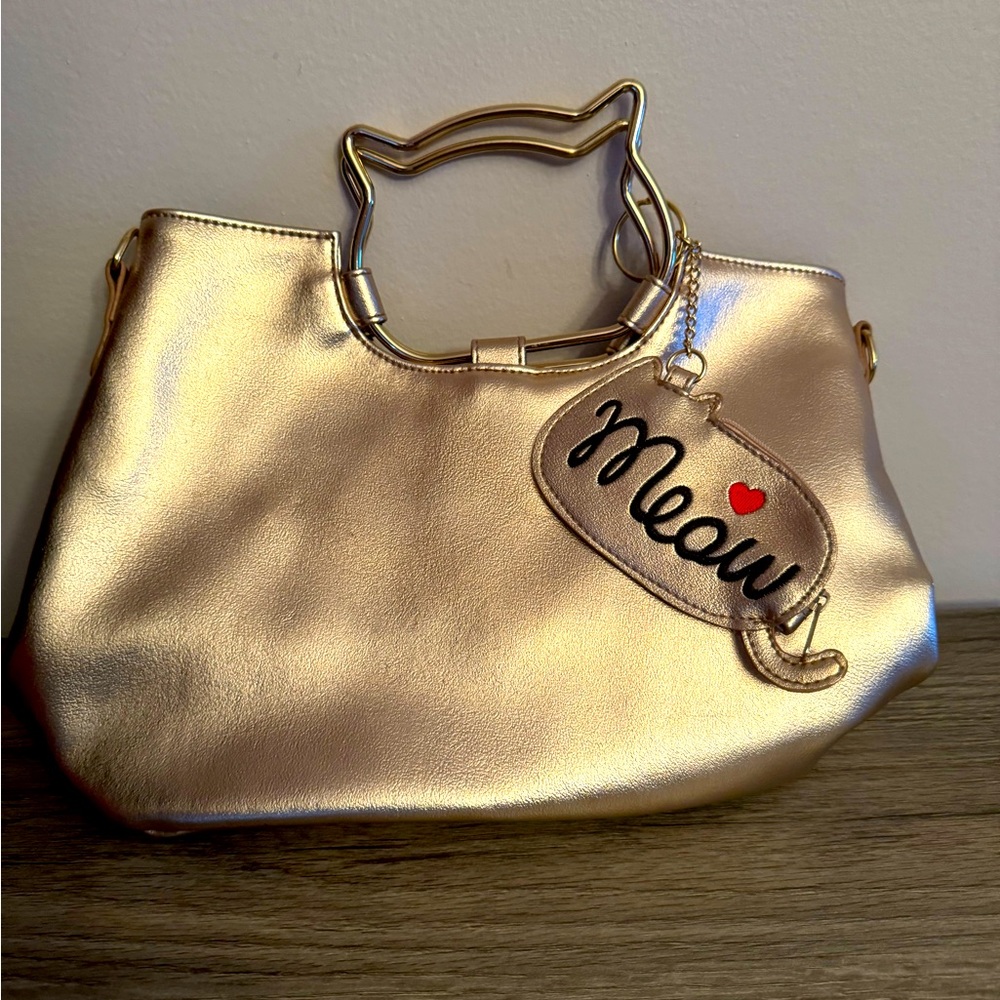 Gold Cat Purse